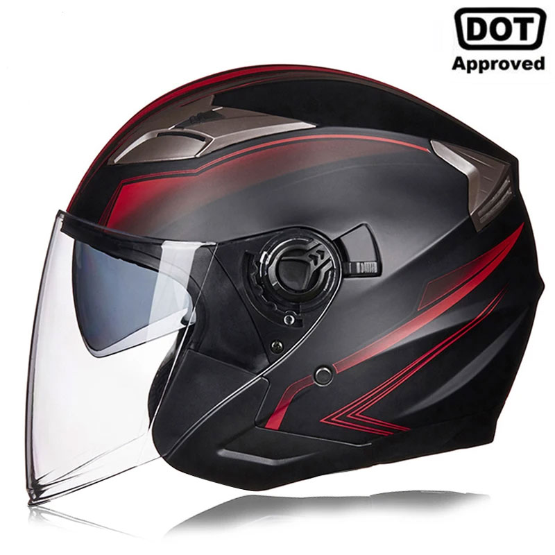 Vintage Open Face Retro Helmet - خوذة دراجة نارية قديمة للنساء والنساء