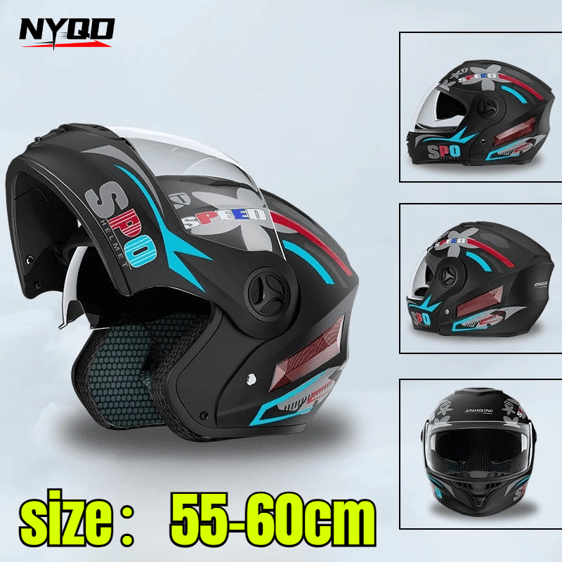 Full Face Motorcycle Helmet With Bluetooth - خوذة سلامة للقيادة على المنحدرات قابلة