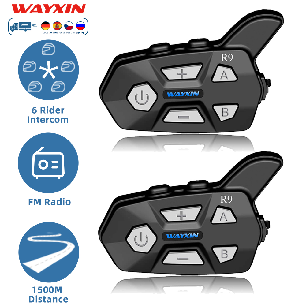 Universal Motorcycle Helmet Intercom Headset - سماعات خوذة داخلية للدراجات النارية من