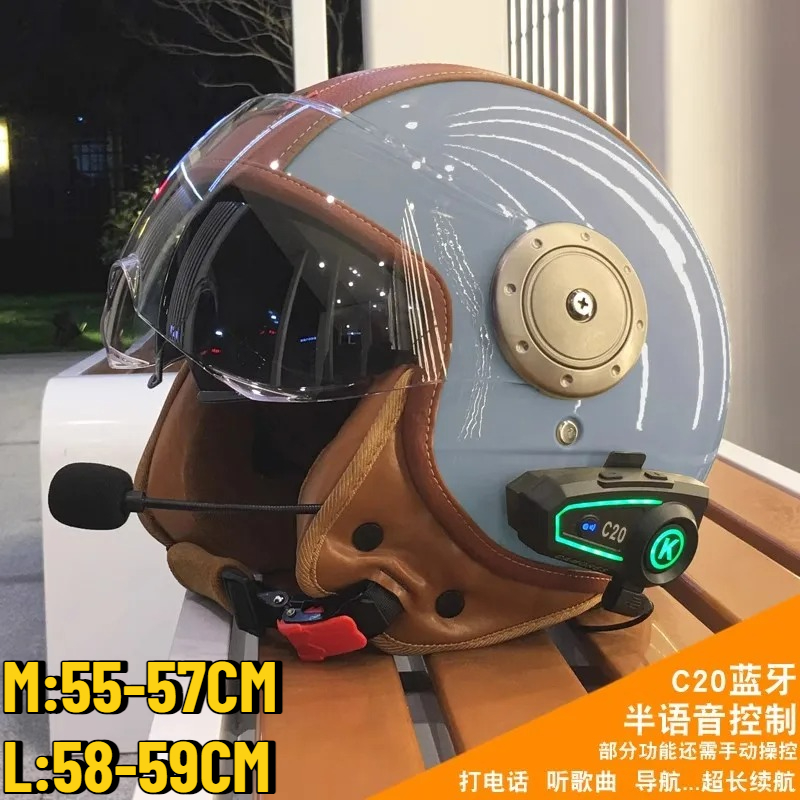 Full Face Motorcycle Helmet With Bluetooth - خوذة دراجة نارية كهربائية ذكية بتقنية