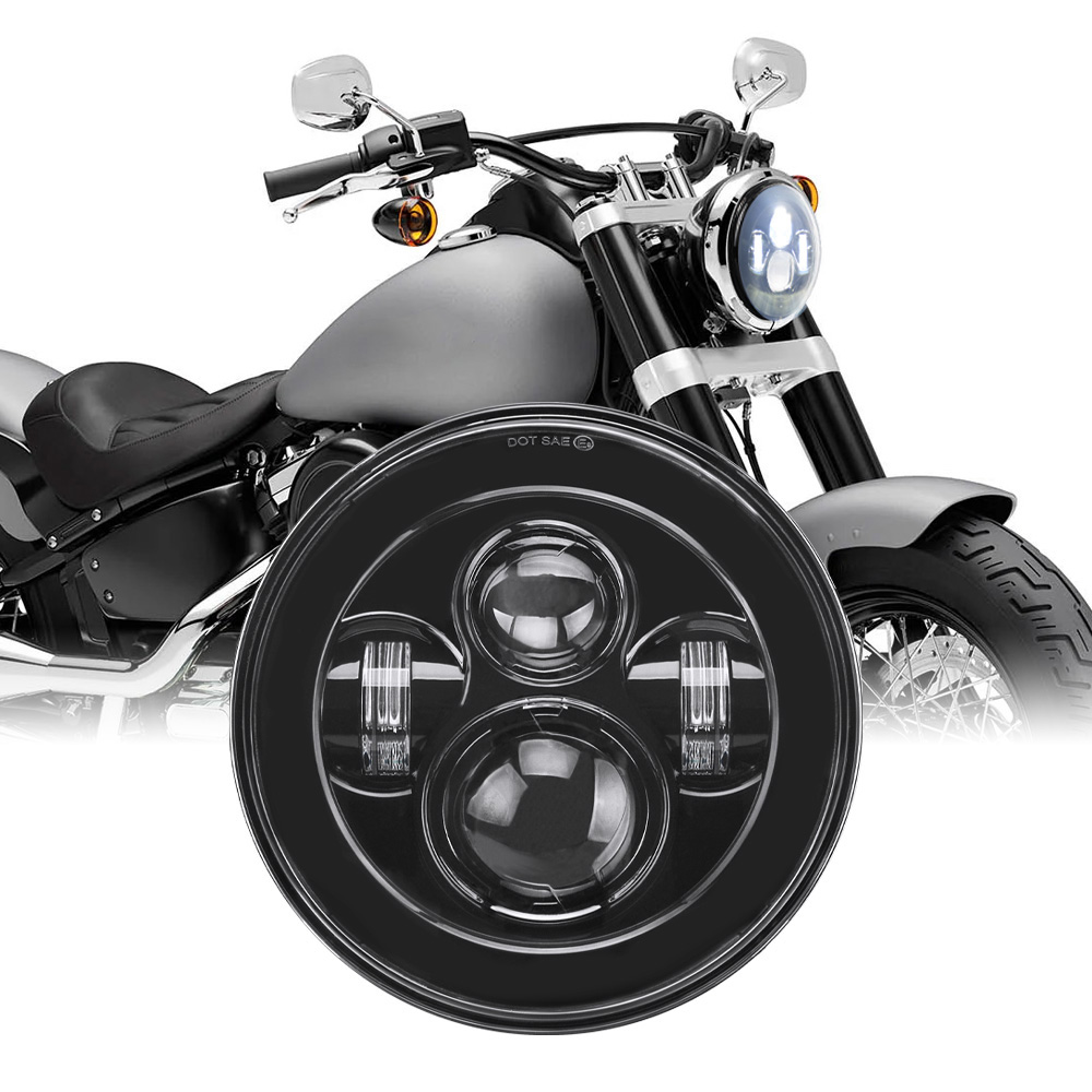 كشافات أمامية عالمية 7 بوصة LE - مراجعة Universal Motorcycle Led Headlight Projector وسعره