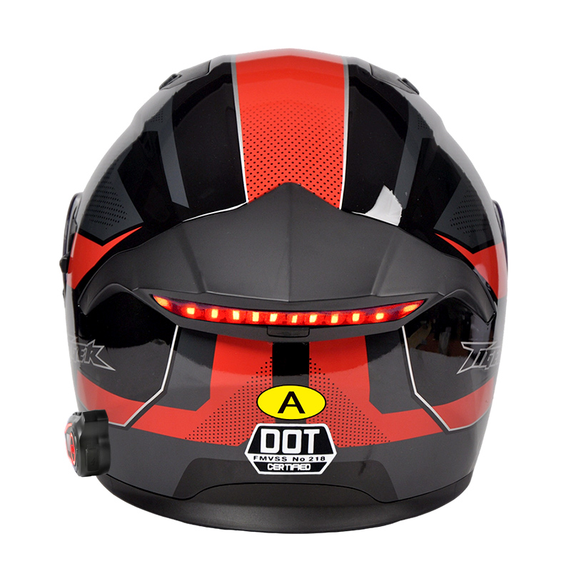 خوذة دراجة نارية ذكية مزودة بإ - مراجعة Full Face Motorcycle Helmet With Bluetooth وسعره