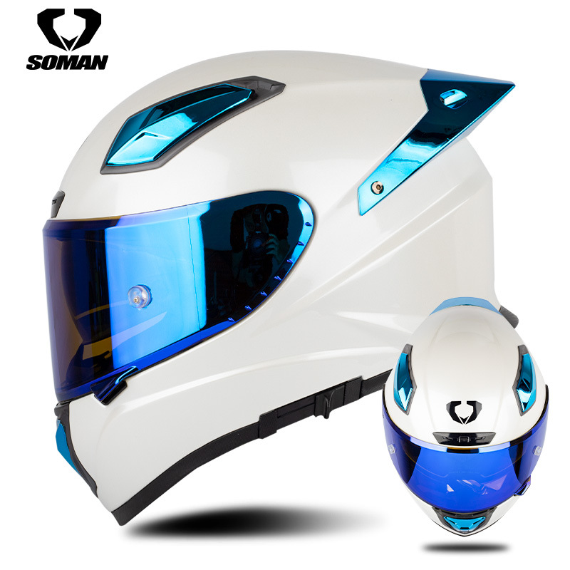 خوذة دراجة نارية من سومان مصنو - مراجعة Carbon Fiber Lightweight Motorcycle Helmet وسعره