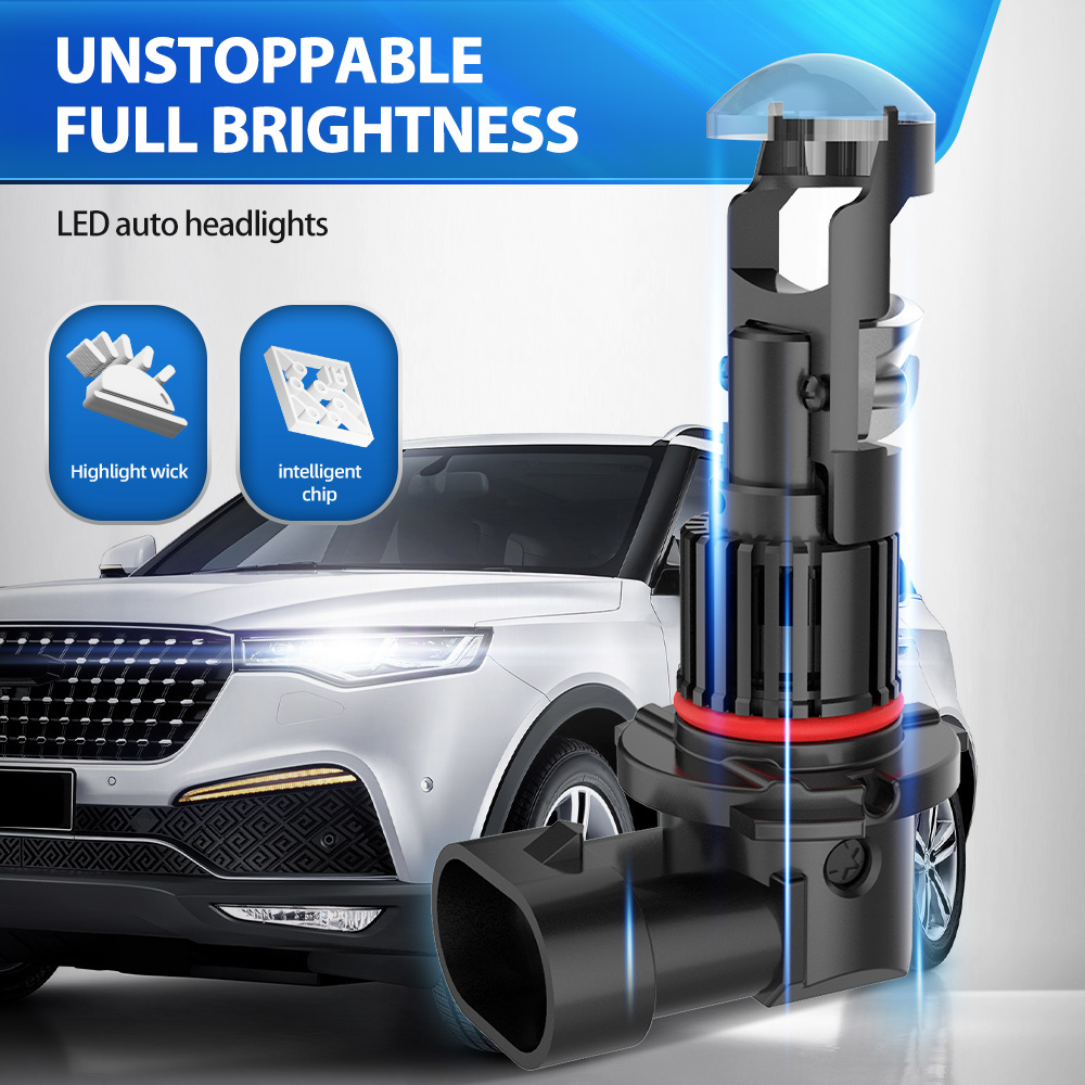 مصباح LED H7 9005/HB3 9006/HB4 - مراجعة Universal Motorcycle Led Headlight Projector وسعره