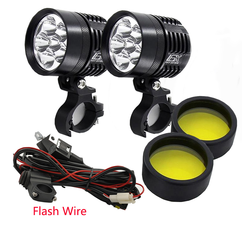 مصباح أمامي LED للدراجات النار - مراجعة Universal Motorcycle Led Headlight Projector وسعره
