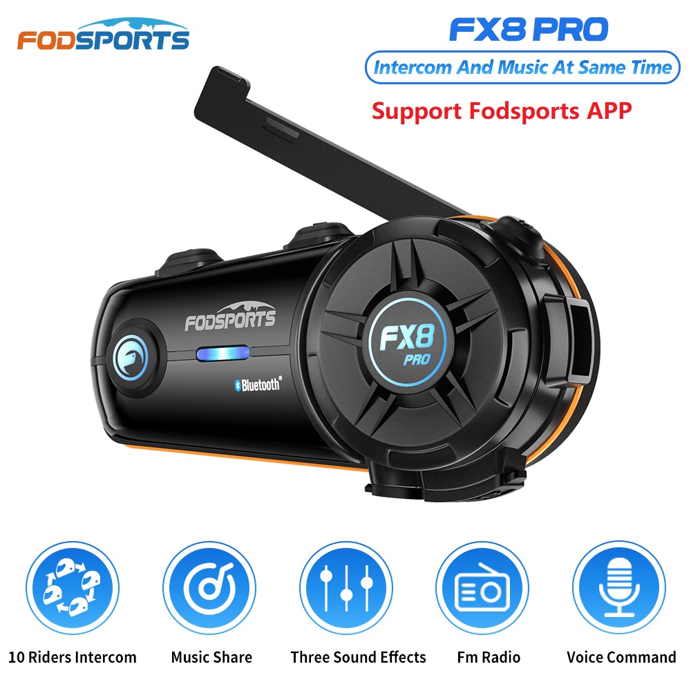 Fodsports FX8 Pro دراجة نارية  - مراجعة Universal Motorcycle Helmet Intercom Headset وسعره