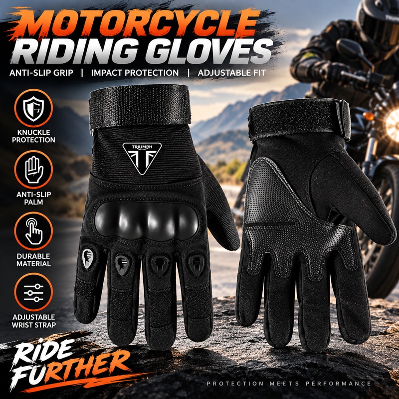 قفازات أمان وحماية لدراجات TRI - مراجعة Riding Gear وسعره