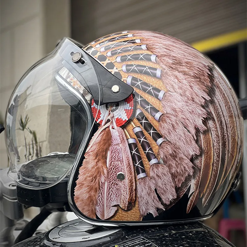 خوذة دراجة نارية كلاسيكية جديد - مراجعة Vintage Open Face Retro Helmet وسعره