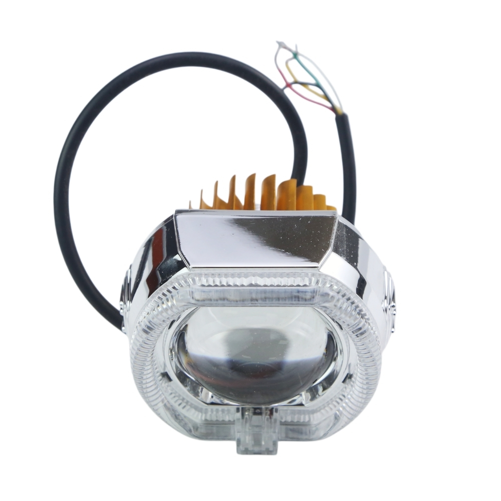 مصباح أمامي LED للدراجات النار - مراجعة Universal Motorcycle Led Headlight Projector وسعره