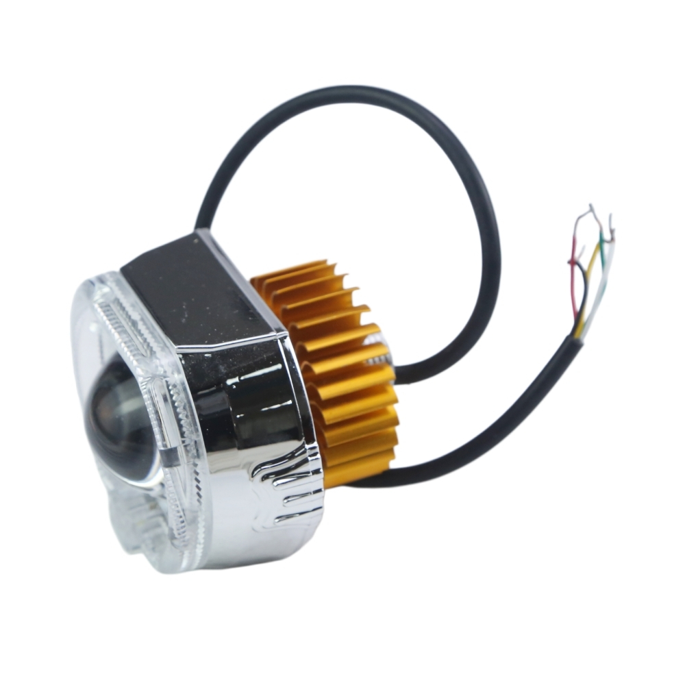 مصباح أمامي LED للدراجات النار - مراجعة Universal Motorcycle Led Headlight Projector وسعره