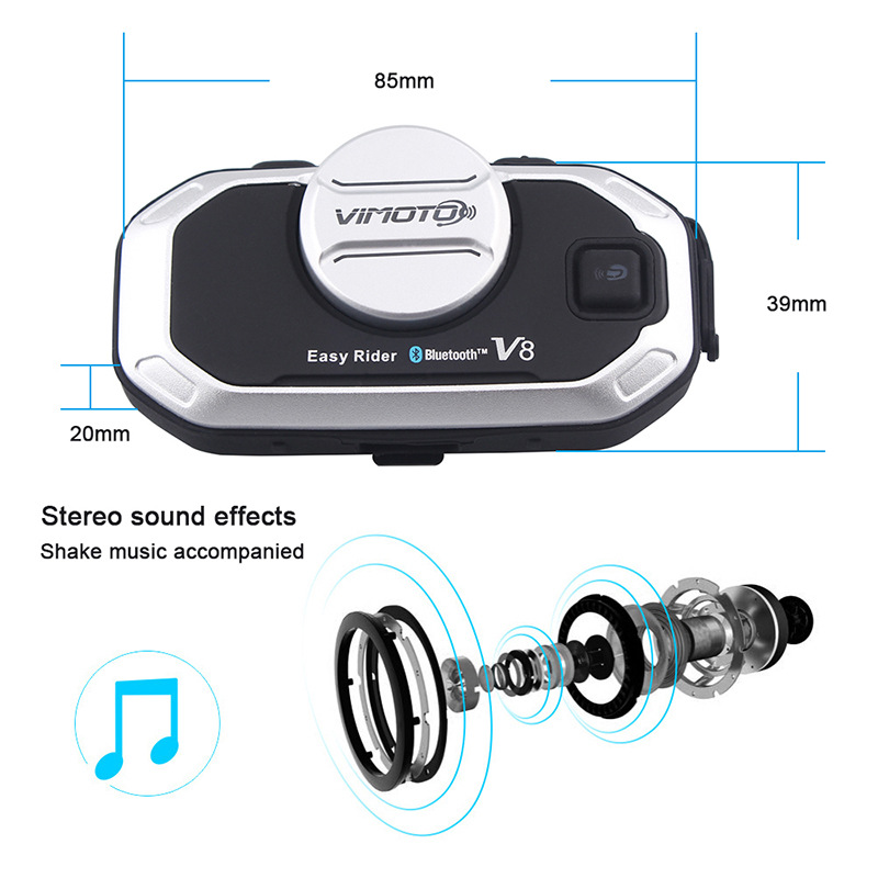 فيموتو V8 دراجة نارية خوذة سما - مراجعة Full Face Motorcycle Helmet With Bluetooth وسعره