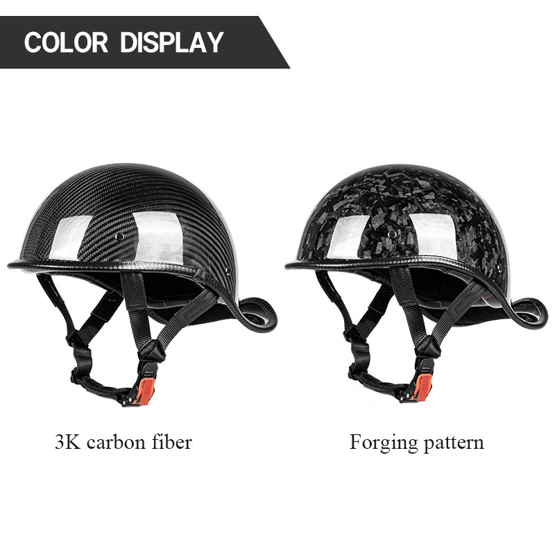 خوذة دراجة نارية نصفية مفتوحة  - مراجعة Carbon Fiber Lightweight Motorcycle Helmet وسعره