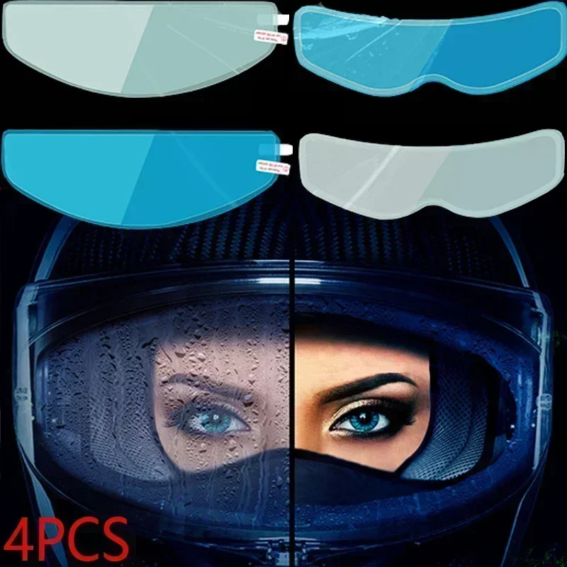 1-4 قطع من ملصقات النانو المقا - مراجعة Motorcycle Helmets وسعره