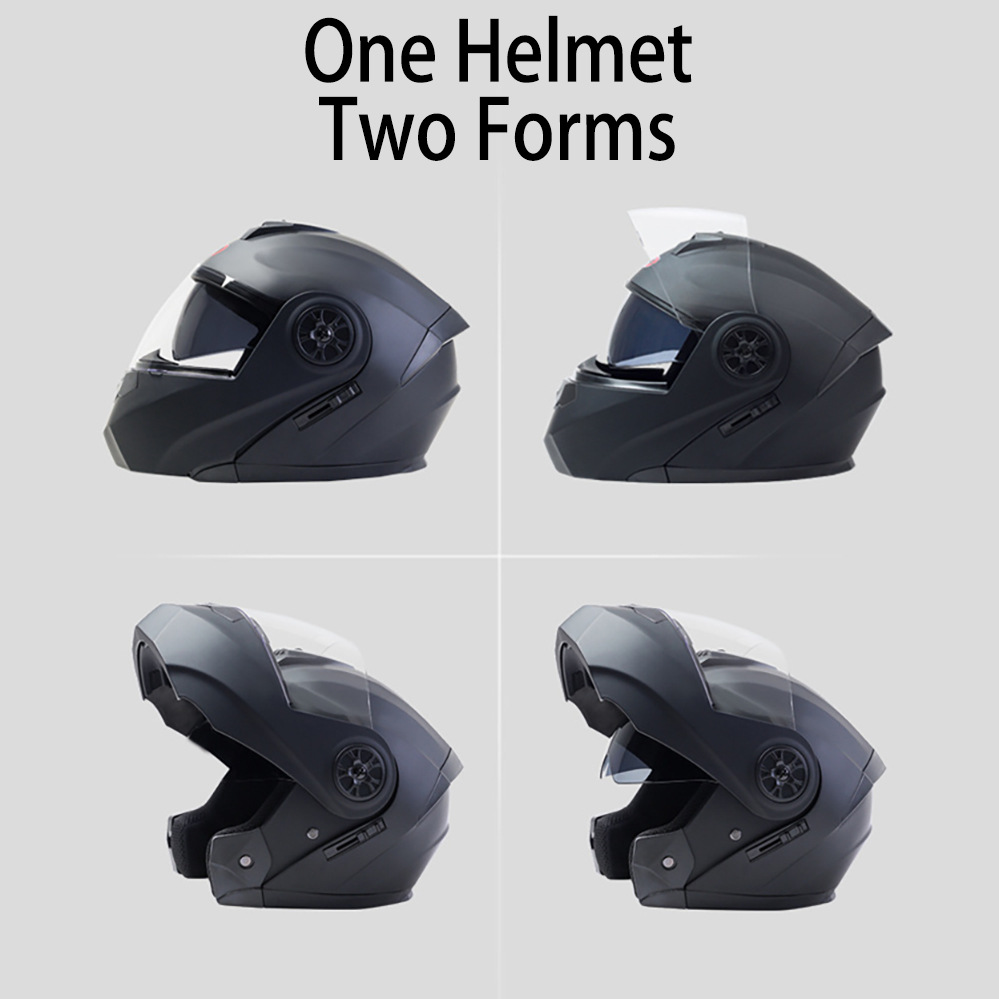 خوذة بلوتوث لكامل الوجه للدراج - مراجعة Modular Flip Up Motorcycle Helmet Dot Approved وسعره