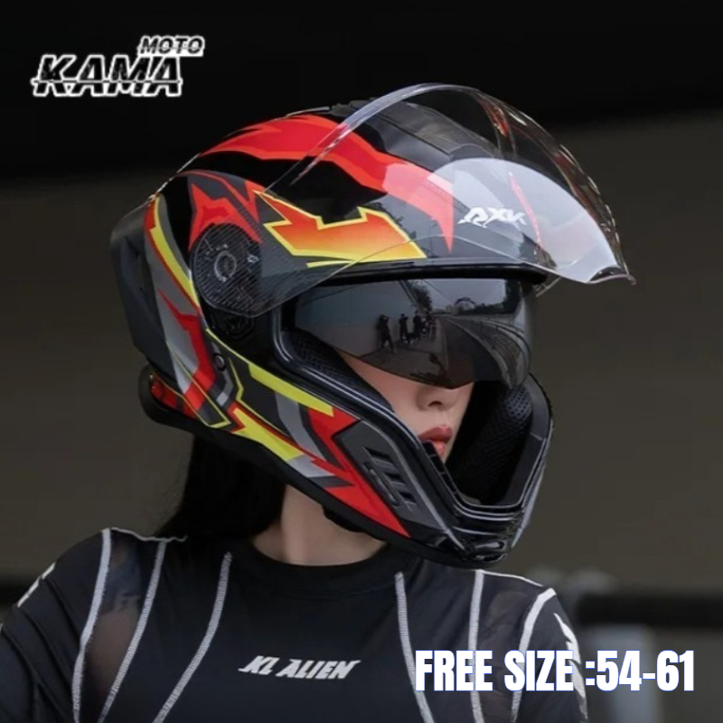 خوذة دراجة نارية كاملة مع ذيل  - مراجعة Full Face Motorcycle Helmet With Bluetooth وسعره