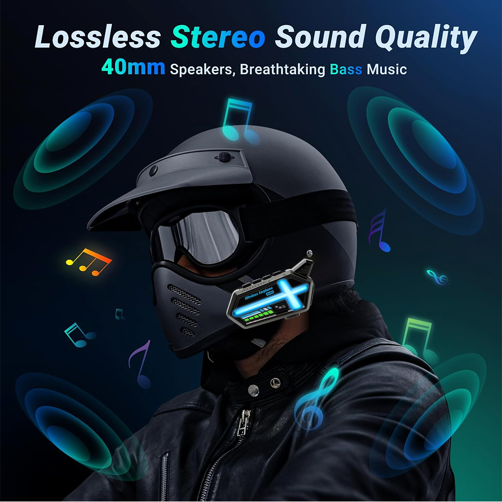 KEBIDUMEI BT26 سماعة خوذة سمّا - مراجعة Universal Motorcycle Helmet Intercom Headset وسعره