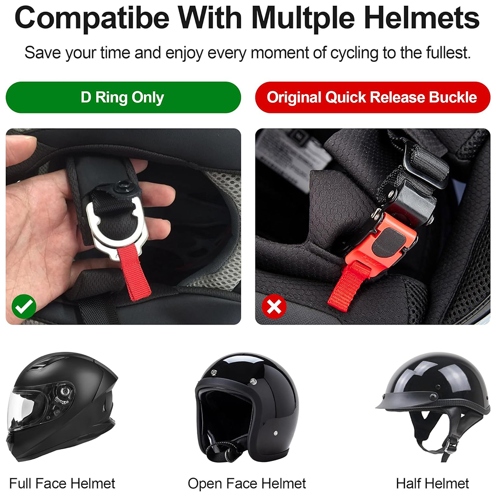 طقم مشبك خفيف الوزن سريع الفك  - مراجعة Quick Release Buckle Motorcycle Helmet وسعره