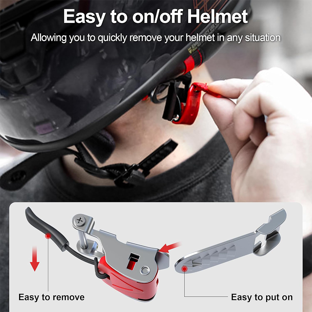 طقم مشبك خفيف الوزن سريع الفك  - مراجعة Quick Release Buckle Motorcycle Helmet وسعره