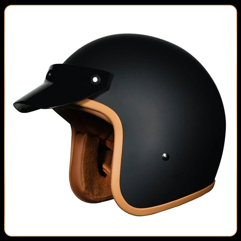خوذة دراجة نارية بتصميم عتيق م - مراجعة Vintage Open Face Retro Helmet وسعره